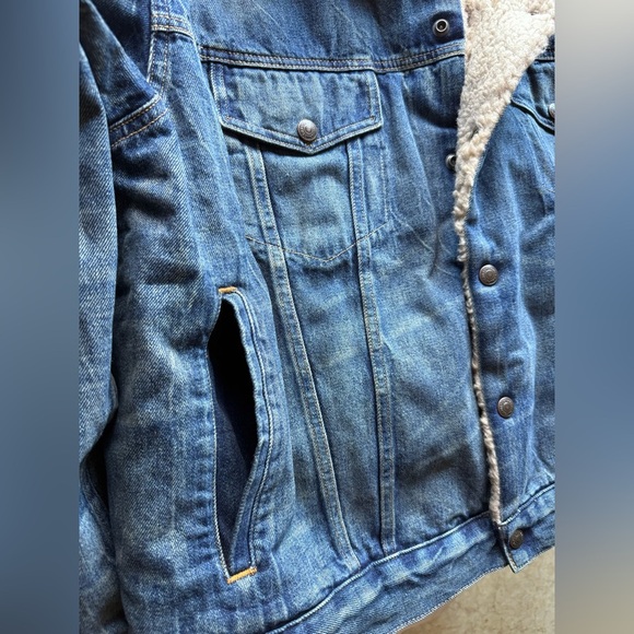 Polo Ralph Lauren Men’s Big And Tall 3XB Sherpa Lined Denim Jacket USA Patch - Picture 10 of 15